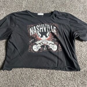 Alterd State Nashville grey cropped graphic tee. Size L